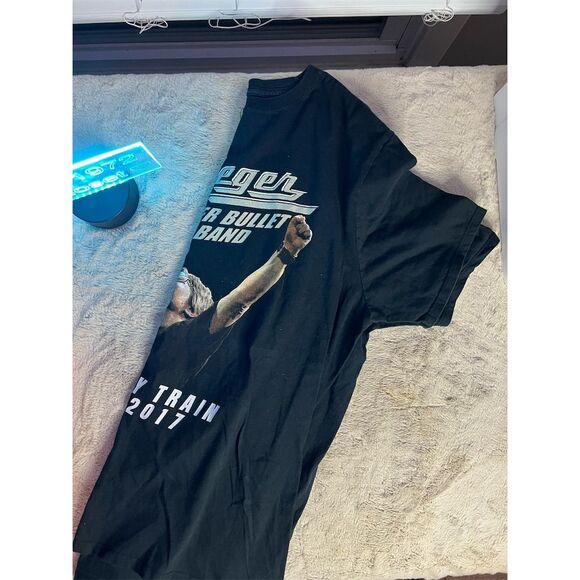 Bob Seger Runaway Train Tour 2017 Men's XL Black Graphic T-Shirt - Picture 7 of 9